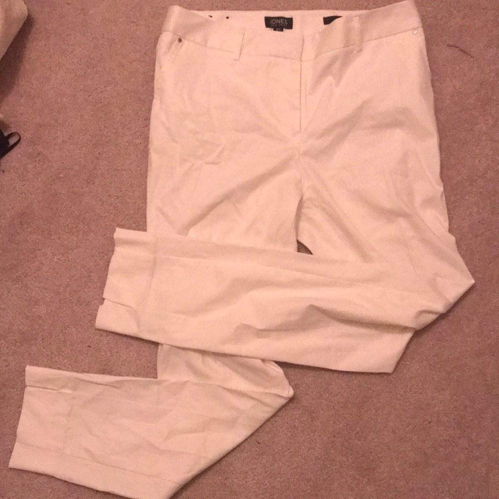 Jones New York White Ankle Dress Pants